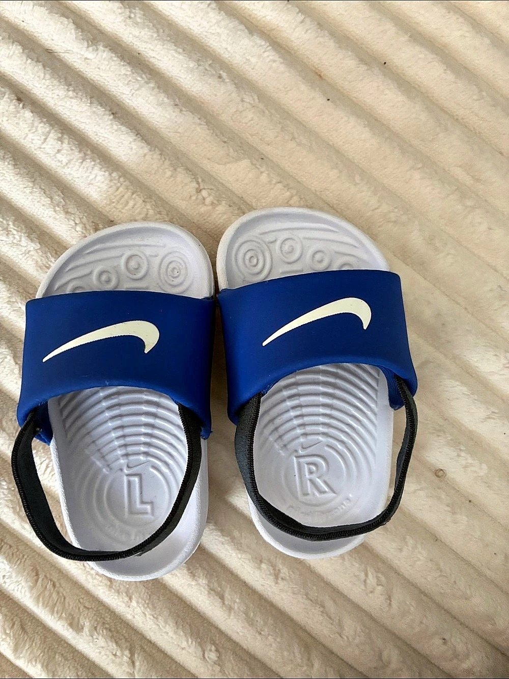 Nike Kawa Slide Toddler Sandals Blue & White